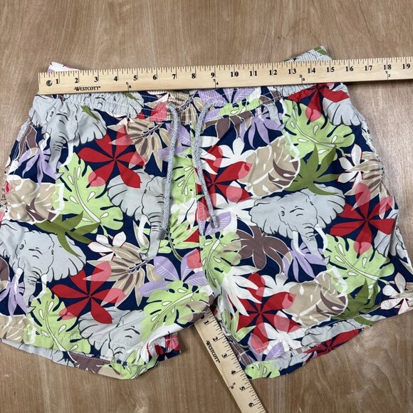 Vilebrequin Mens Floral Print Elephants Lined Swim Shorts Size Large - Picture 4 of 7